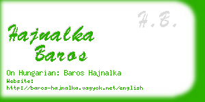 hajnalka baros business card
